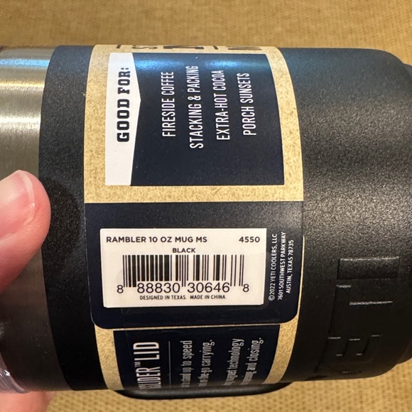 YETI Rambler 10 oz Black and Silver Mug - Picture 4 of 5